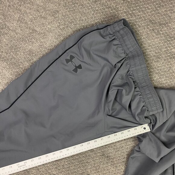 Under Armour Storm1 Loose Pants Men's Large Gray Water Resistant Woven Track Gym - Picture 15 of 16